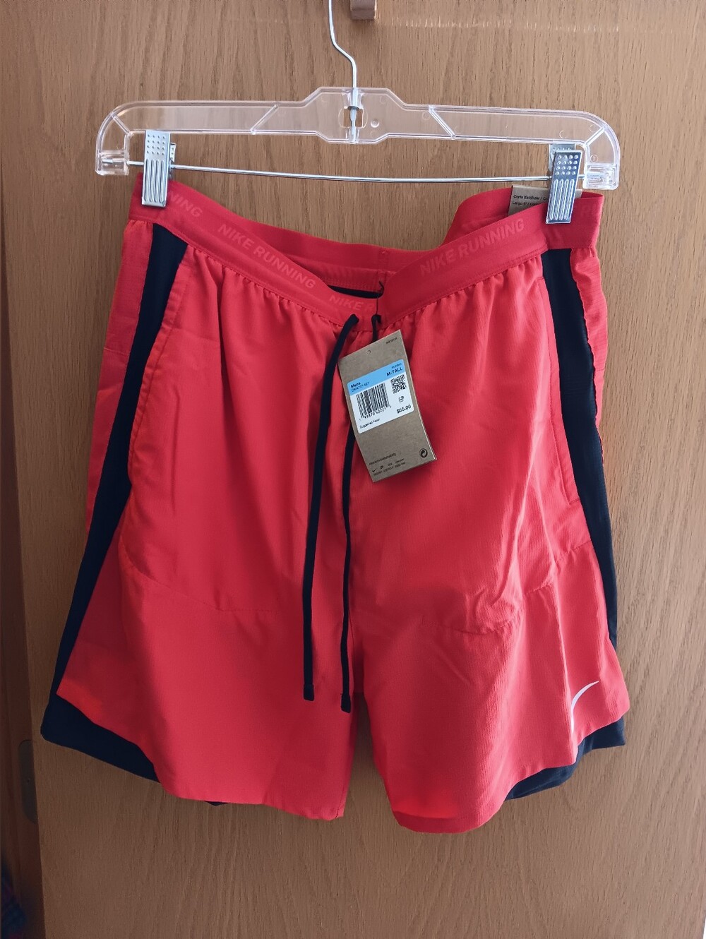 NIKE DRI-Fit Men's Red and Black Running Shorts